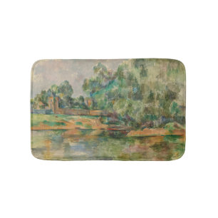 Riverbank von Paul Cezanne Bath Mat Badematte