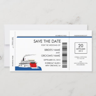Riverboat Hochzeit Speichern Sie die Datumskarten Save The Date