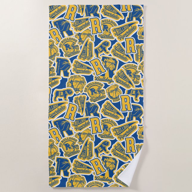 Riverdale Football und Cheer Pattern Strandtuch (Vorderseite)