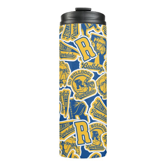 Riverdale Football und Cheer Pattern Thermosbecher (Vorderseite)