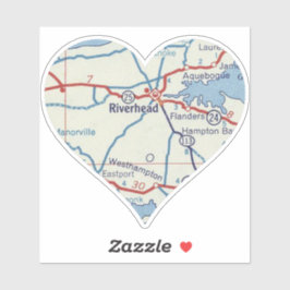 Riverhead NY Classic Map Aufkleber