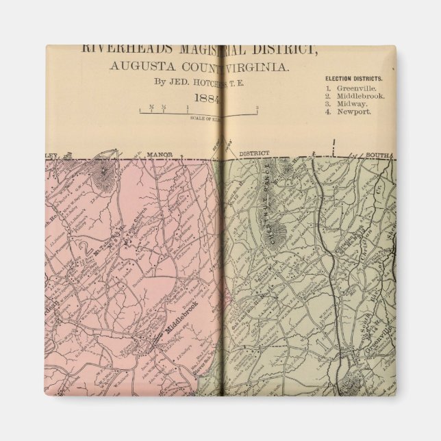 Riverheads, Augusta Landkreis Magnet (Vorne)