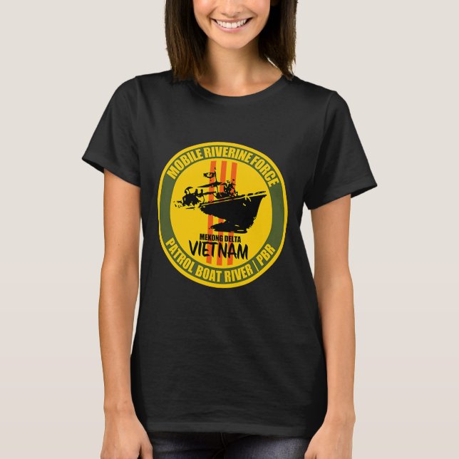 Riverine Force Mekong Delta Vietnam Veteran T-Shirt (Vorderseite)
