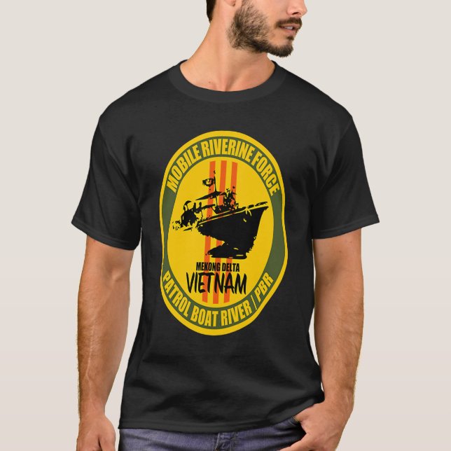 Riverine Force Mekong Delta Vietnam Veteran T-Shirt (Vorderseite)