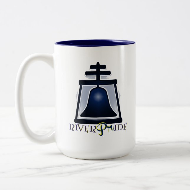 RiverPride - Kaffee-Tasse zwei getont (15 Unze) Zweifarbige Tasse (Links)