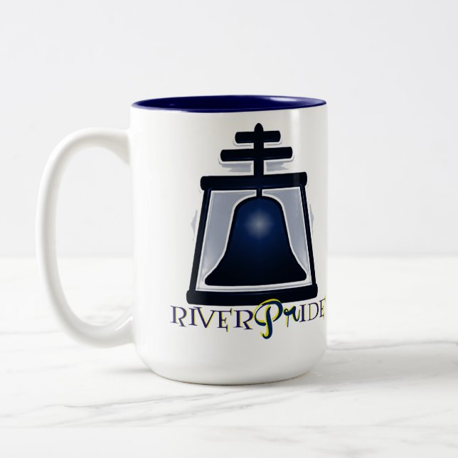 RiverPride - Kaffee-Tasse zwei getont (15 Unze) Zweifarbige Tasse (Links)