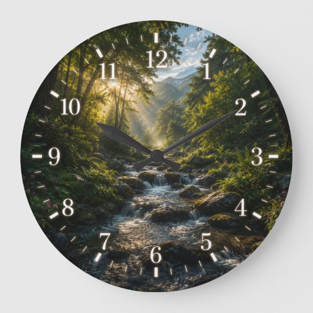 Rivers Clock 2026 Version Große Wanduhr (Vorderseite)
