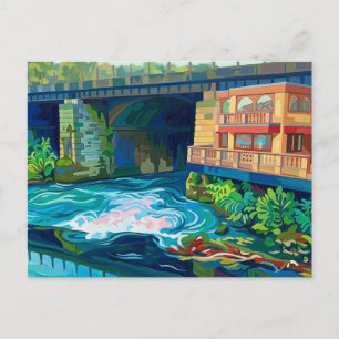 Rivers Treffen: Ryburn und Calder bei Sowerby Brid Postkarte