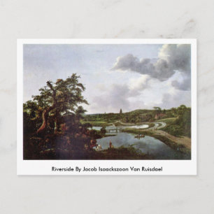 Riverside By Jacob Isaackszoon Van Ruisdael Postkarte