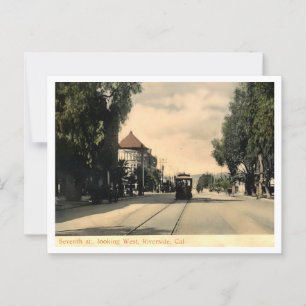 Riverside CA, 7th Street Ansicht AI verbessert Postkarte