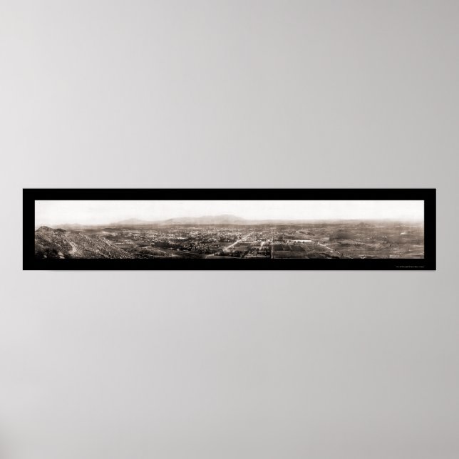 Riverside CA Birdseye Foto 1908 Poster (Vorne)