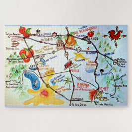 Riverside - California 20x30 Map  Puzzle