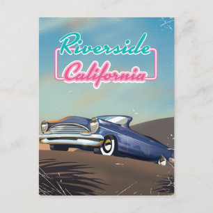 Riverside California Reiseplakat Postkarte