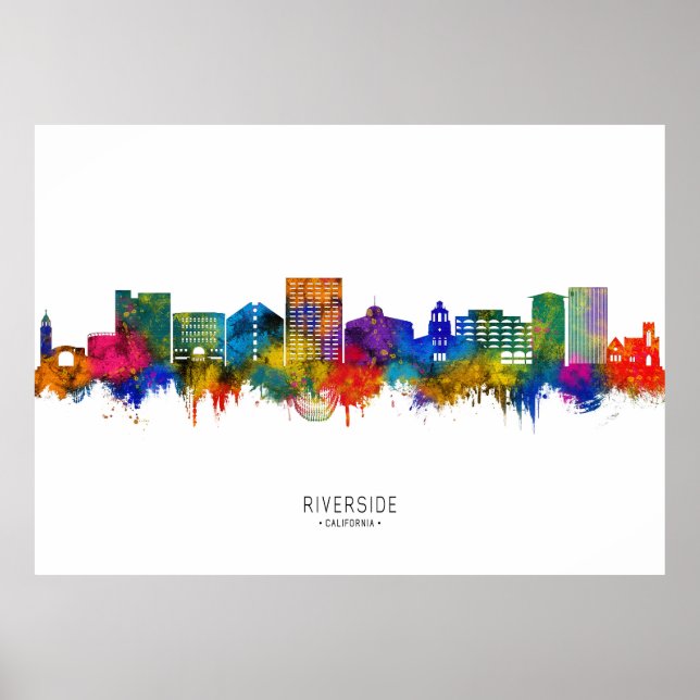 Riverside California Skyline Poster (Vorne)