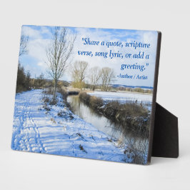 Riverside English Winter Walk - Personalisiert Fotoplatte