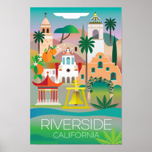 Riverside, Kalifornien Druck Poster