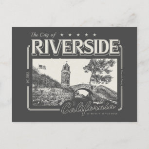 RIVERSIDE KALIFORNIEN RETRO - MOUNT RUBIDOUX POSTKARTE