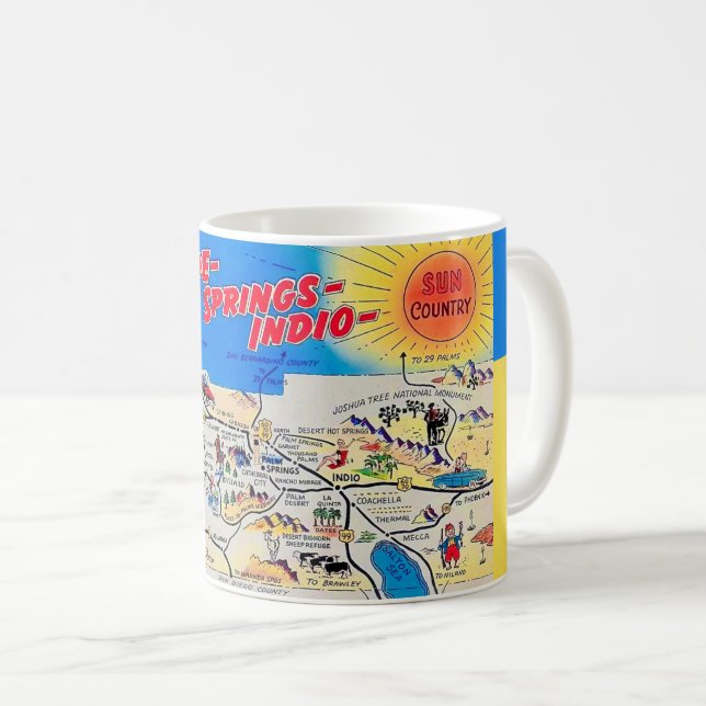 Riverside - Palm Springs Postkarten-Mug Kaffeetasse (VorderseiteRechts)