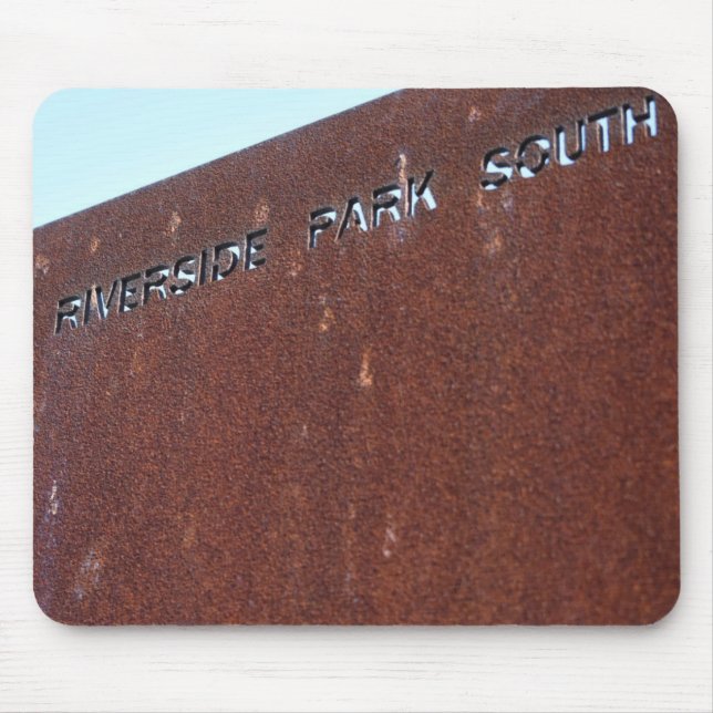 Riverside Park South Rusty Sign New York City NYC Mousepad (Vorne)