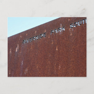 Riverside Park South Rusty Sign New York City NYC Postkarte