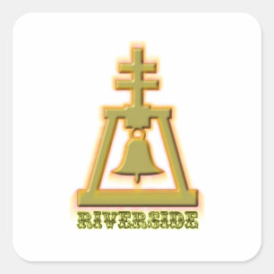 Riverside Raincross Quadratischer Aufkleber