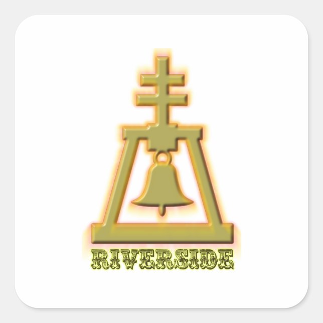 Riverside Raincross Quadratischer Aufkleber (Vorderseite)