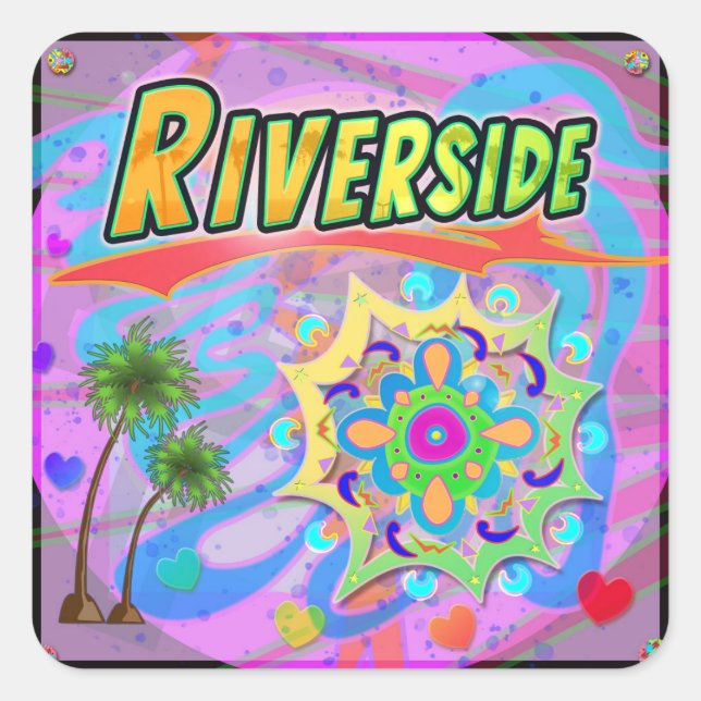 Riverside True Progress-Aufkleber Quadratischer Aufkleber (Vorderseite)