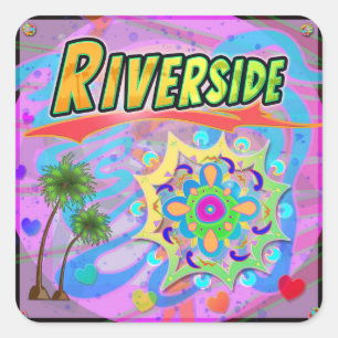 Riverside True Progress-Aufkleber Quadratischer Aufkleber