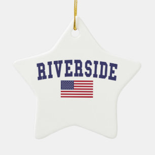 Riverside US-Flagge Keramikornament
