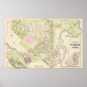 Riverside Woolen Mills Atlas Karte Poster