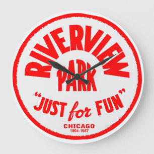 Riverview Amusement Park, Chicago, 1904-1967 Illin Große Wanduhr