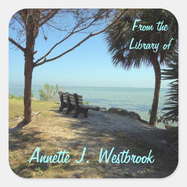 Riverview Nr. 1 Benutzerdefiniertes Buchzeichen Quadratischer Aufkleber (Vorderseite)