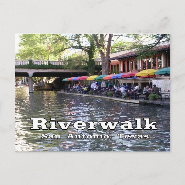 Riverwalk, San Antonio, TEXAS Postkarte (Vorderseite)