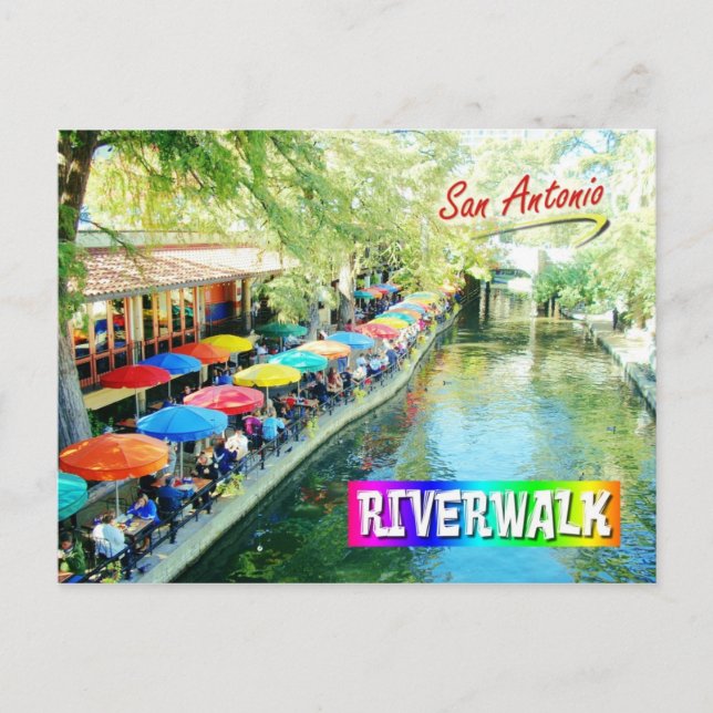 Riverwalk, San Antonio, Texas Postkarte (Vorderseite)