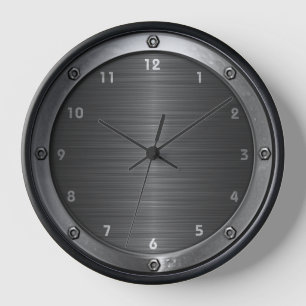 Riveted Metal Wall Clock Uhr