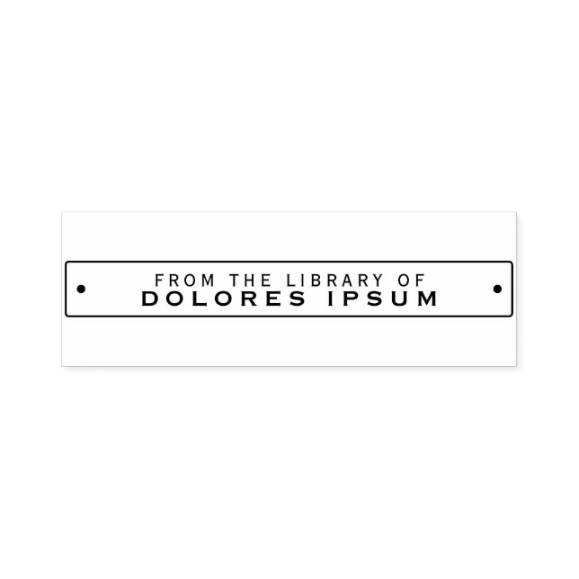 Riveted Tag Buchzeichen Briefmarke Permastempel (Design)