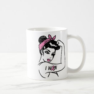 Riveter I Won Awareness Breast Cancer Survivor Wom Kaffeetasse