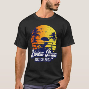 Riviera Maya 2023 Mexiko Sunset Beach Retro T-Shirt