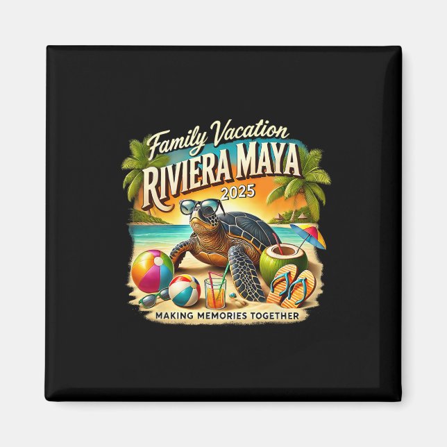 Riviera Maya 2025 Erinnerungen Magnet (Vorne)