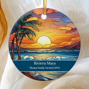 Riviera Maya Beach Urlaub Keramik Ornament