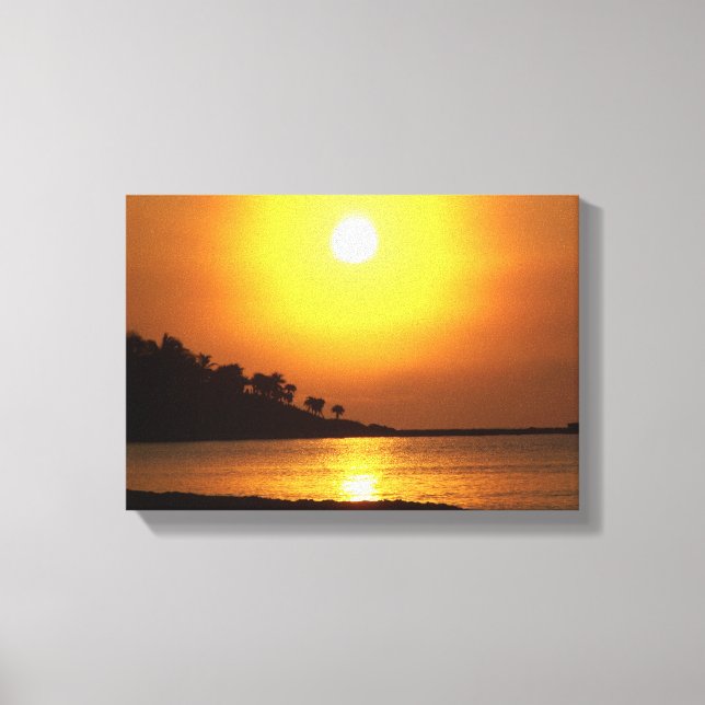 Riviera Maya Cancun Mexiko Karibisches Meer Sonnen Leinwanddruck (Vorderseite)