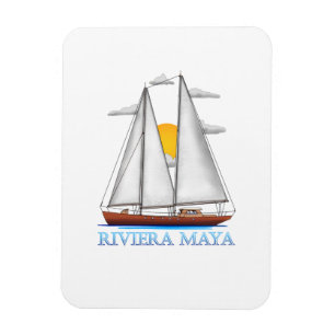 Riviera Maya Coastal Nautical Segelschiff Magnet