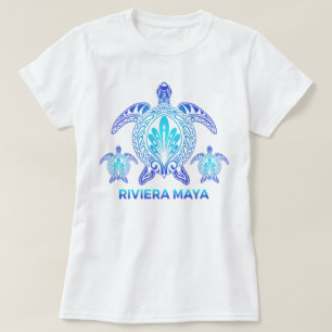 Riviera Maya Mexico Ocean Blue Sea Turtle Souvenir T-Shirt