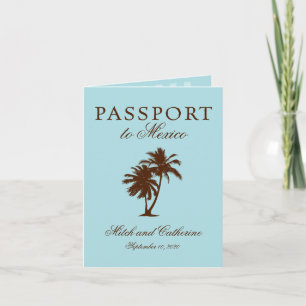 Riviera Maya Mexico Passport   Hochzeit Einladung