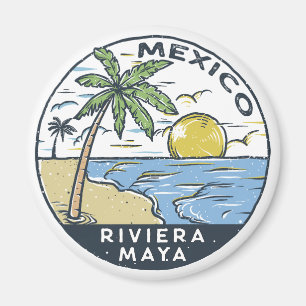 Riviera Maya Mexiko Vintag Magnet