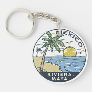 Riviera Maya Mexiko Vintage Schlüsselanhänger