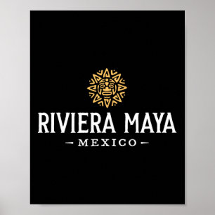 Riviera Maya Mexiko Vintage Sonnenstrand Urlaubsan Poster