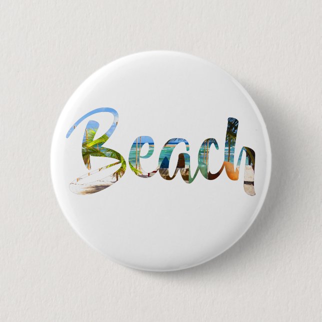 Riviera-Maya-Strand-Knopf Button (Vorderseite)