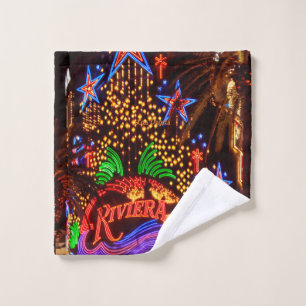 Riviera Neon Lights Las Vegas Badhandtuch Set