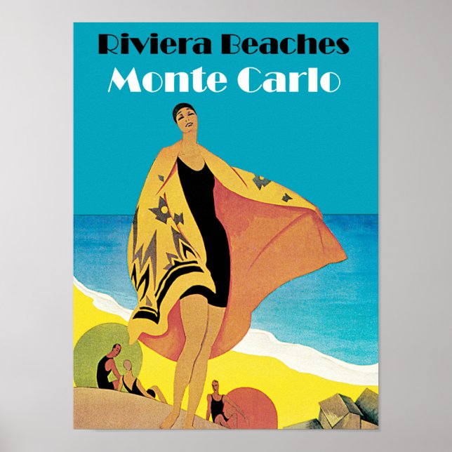 Riviera Strände ~ Monte Carlo Poster (Vorne)